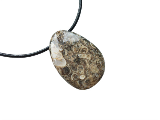 Turitella Achat Edelstein mit Lederband