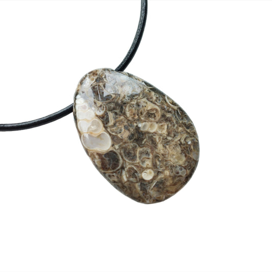 Turitella Achat Edelstein mit Lederband