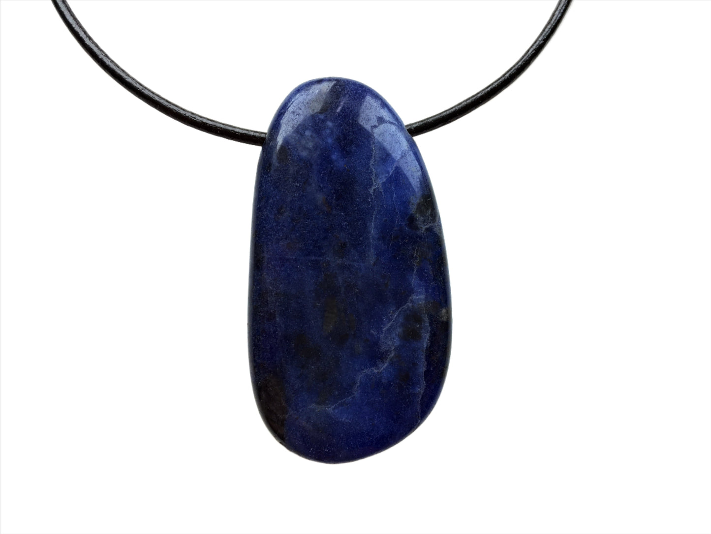 Sodalith Kette Edelstein mit Lederband