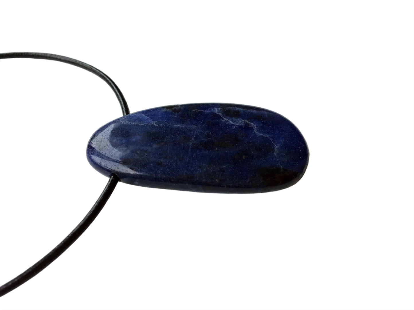 Sodalith Kette Edelstein mit Lederband