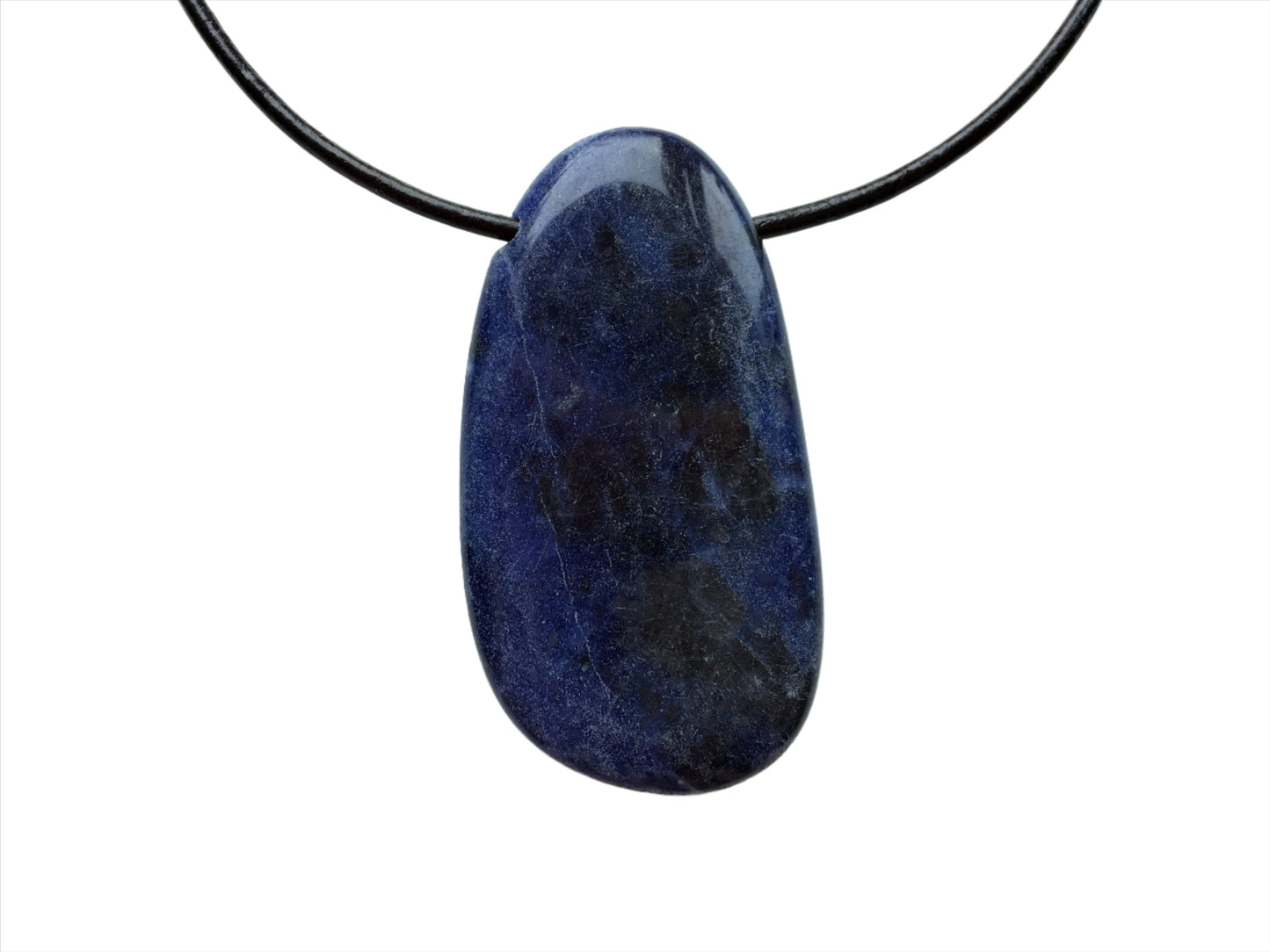 Sodalith Kette Edelstein mit Lederband