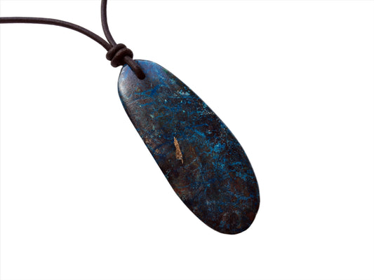 Shattuckit Kette Edelstein mit Lederband