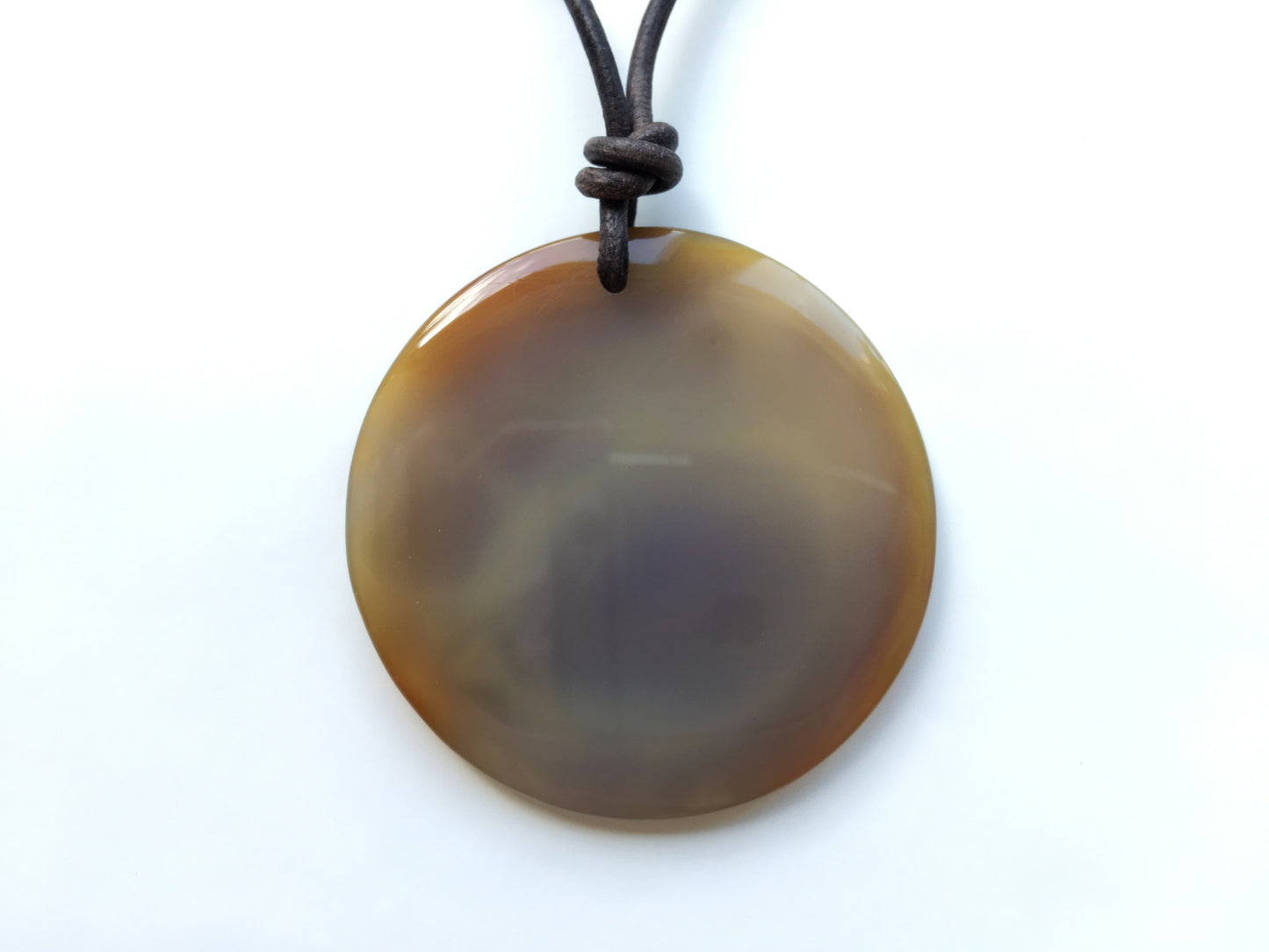 Karneol Kette Edelstein mit Lederband