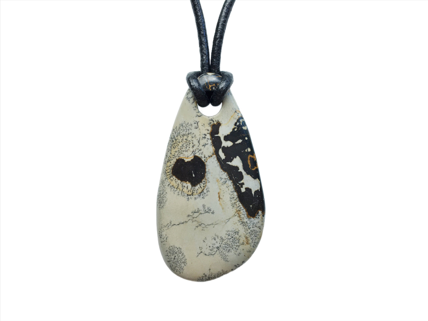 Artistic Jaspis Kette Edelstein mit Lederband