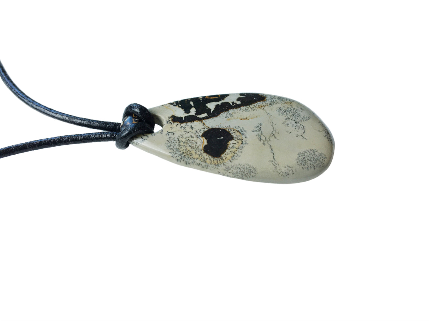 Artistic Jaspis Kette Edelstein mit Lederband