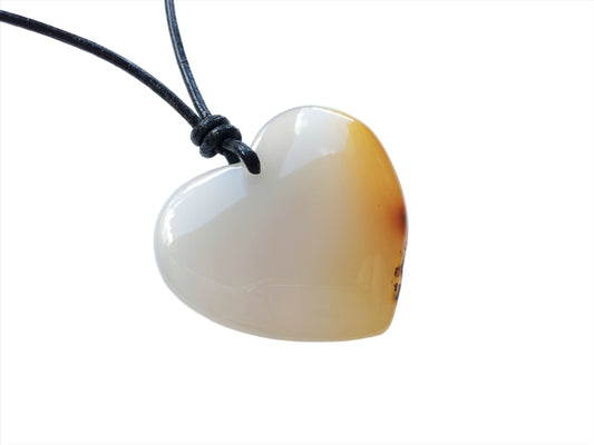 Karneol Kette Edelstein mit Lederband