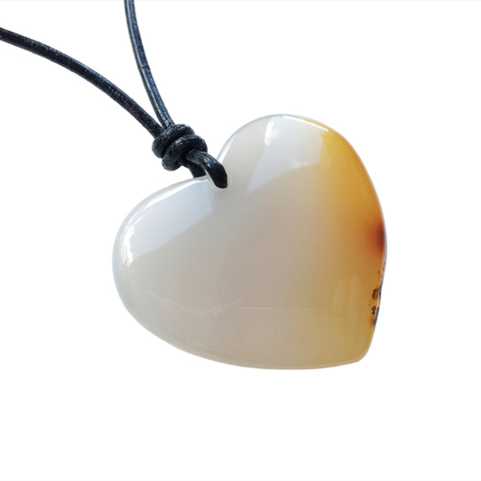 Karneol Kette Edelstein mit Lederband