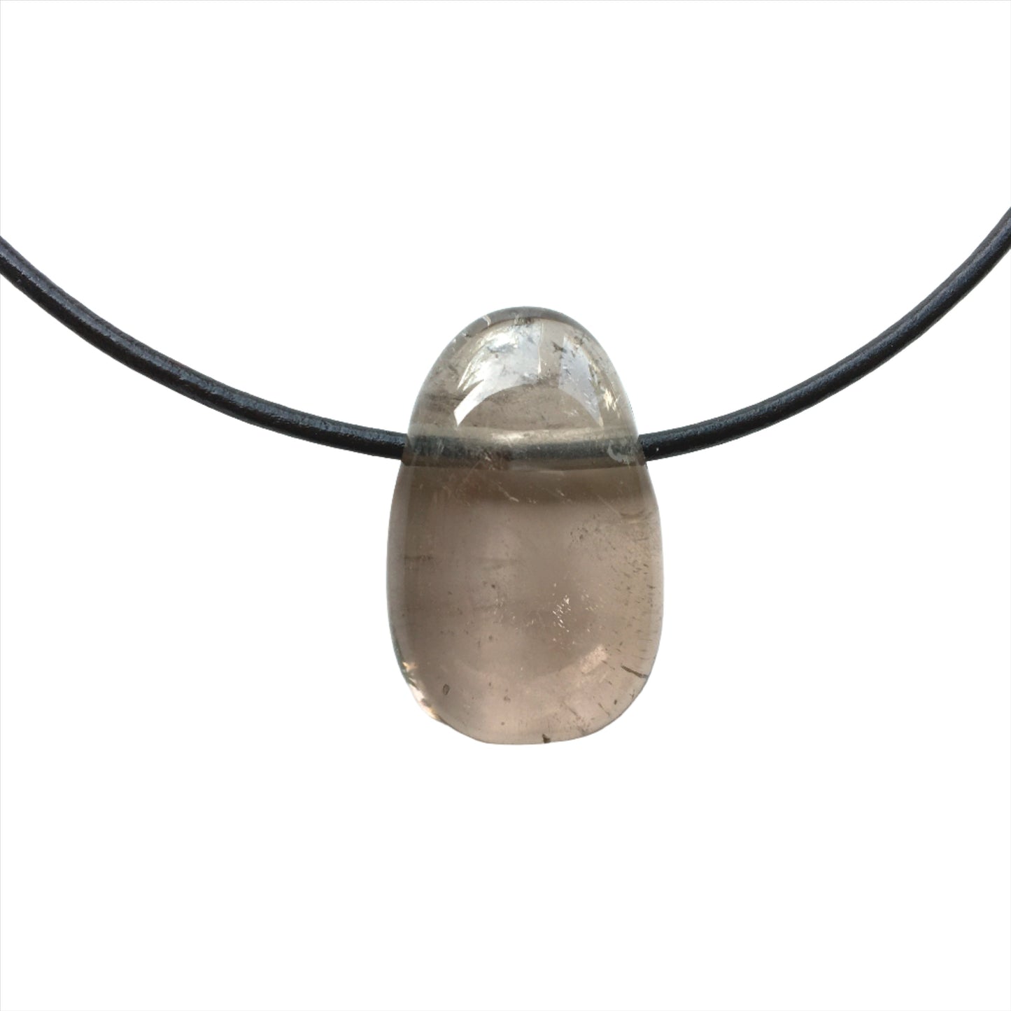 Rauchquarz Kette Edelstein mit Lederband