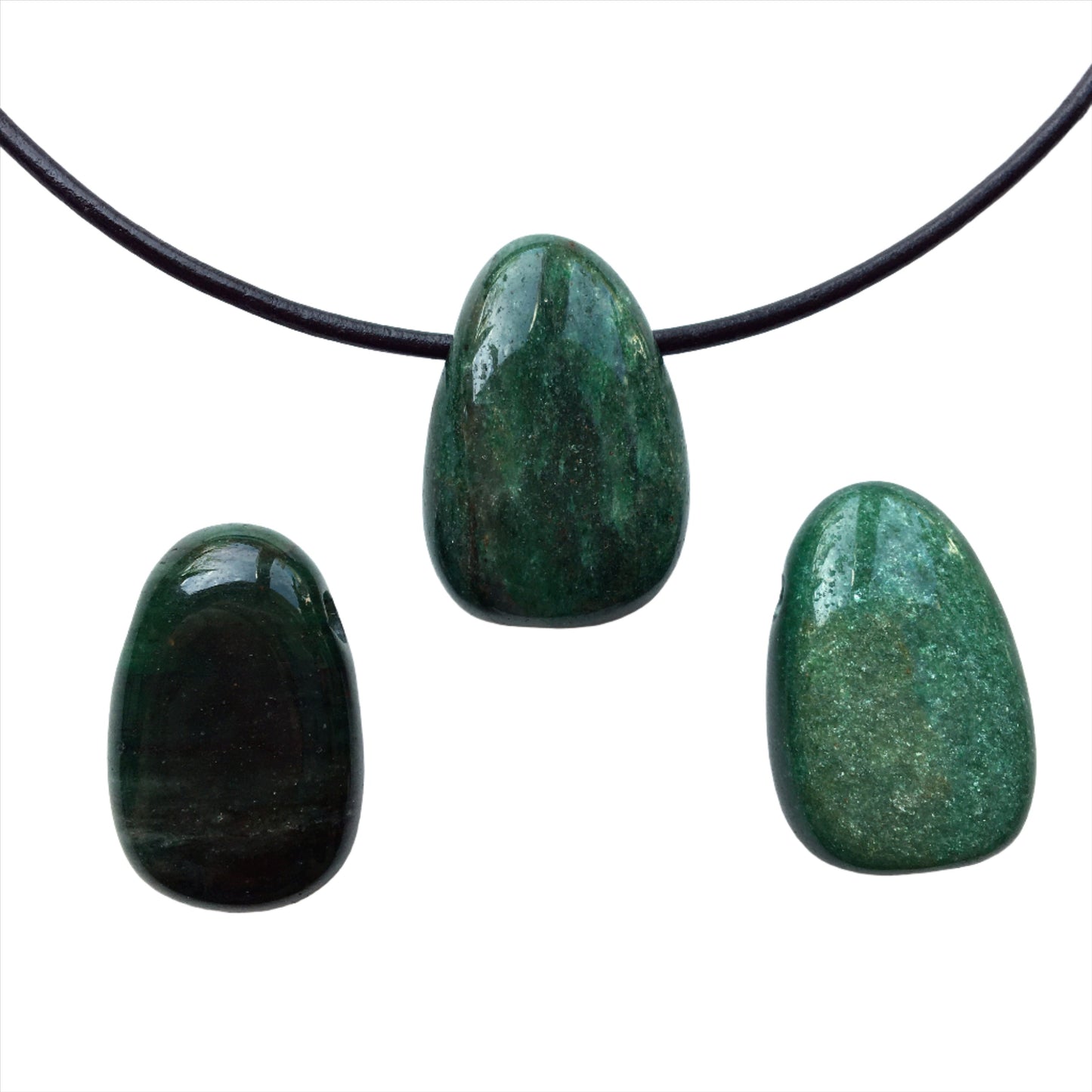 Fuchsit Kette Edelstein mit Lederband