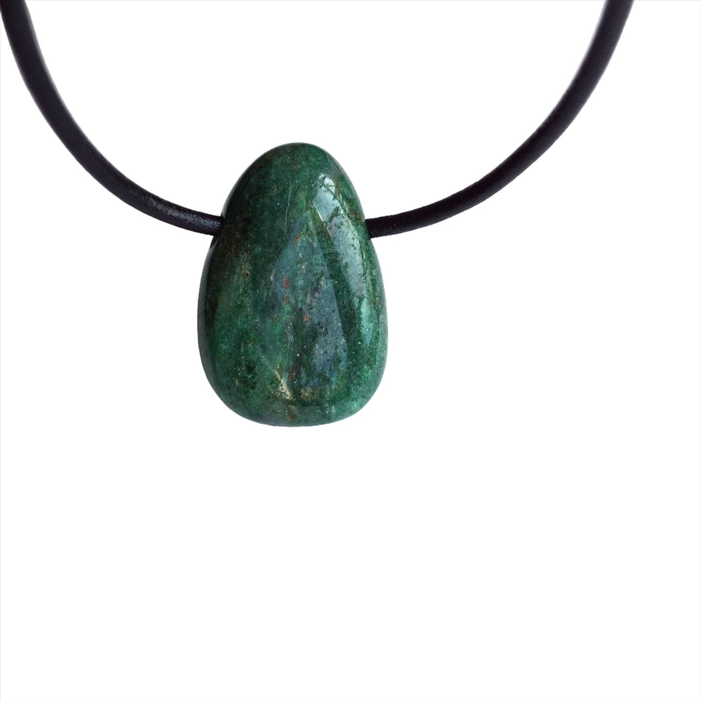 Fuchsit Kette Edelstein mit Lederband