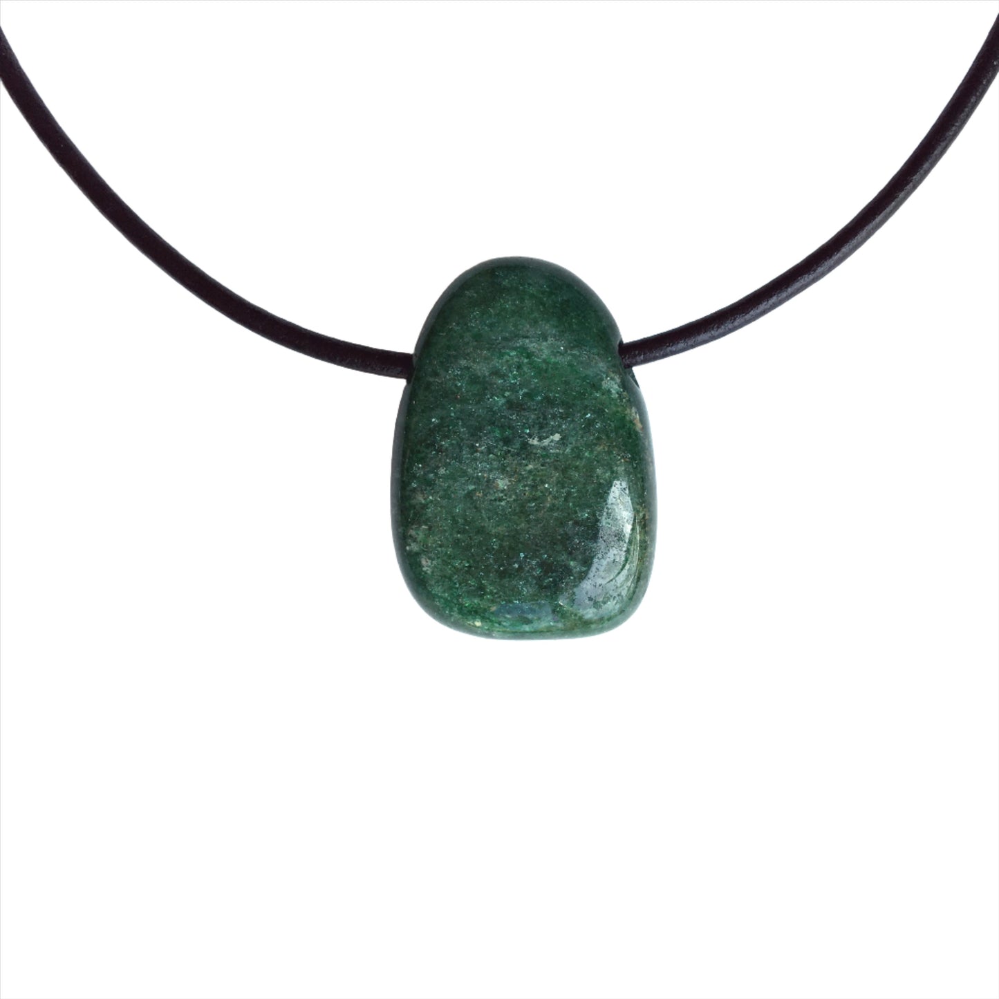 Fuchsit Kette Edelstein mit Lederband