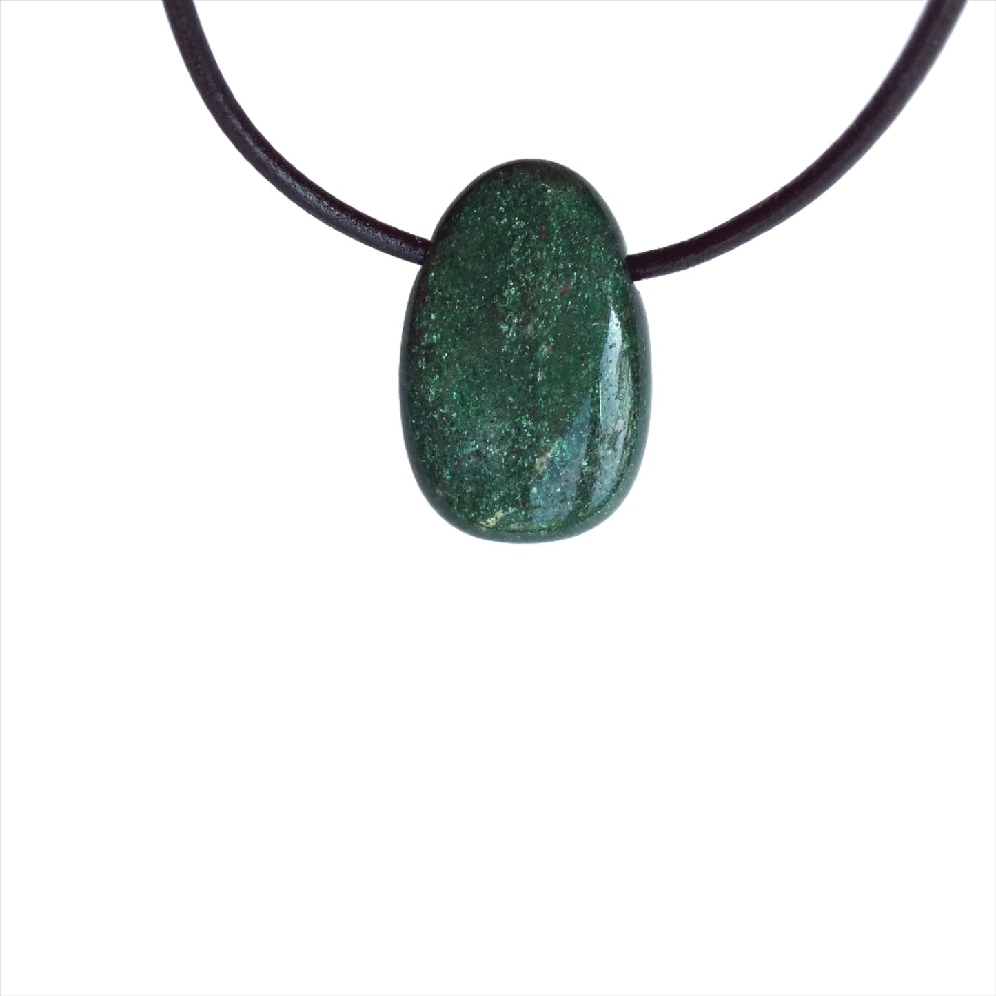 Fuchsit Kette Edelstein mit Lederband