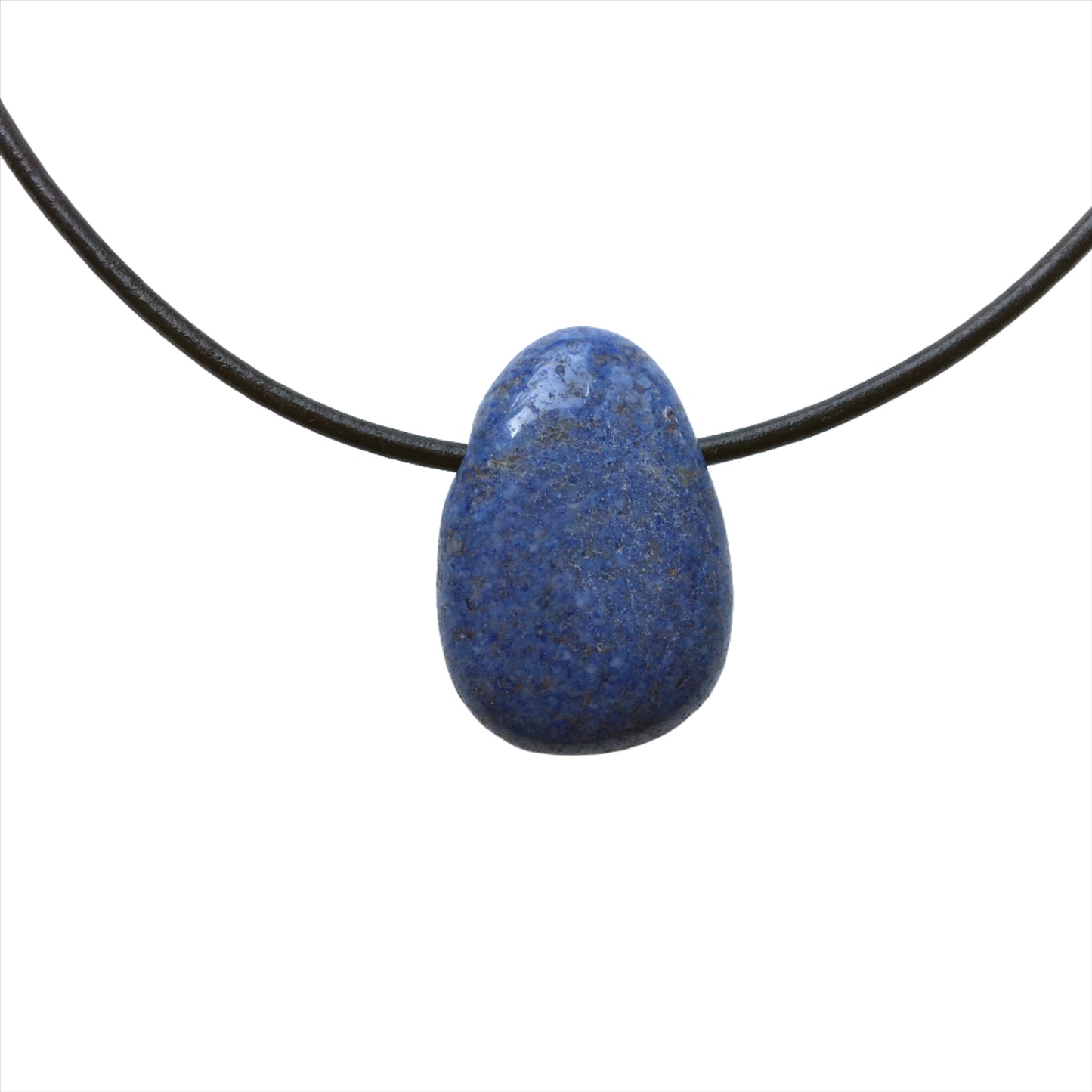 Dumortierit Kette Edelstein mit Lederband