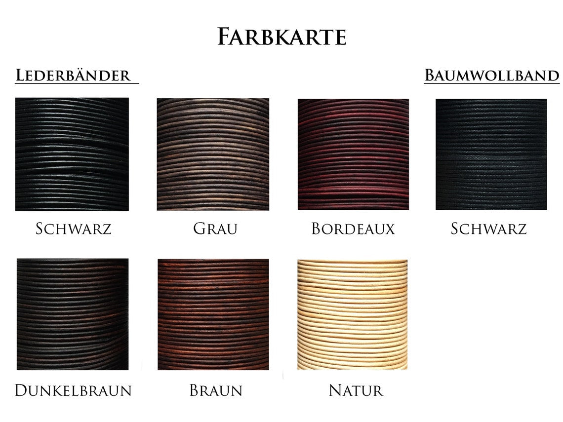 Variscit Kette Edelstein mit Lederband