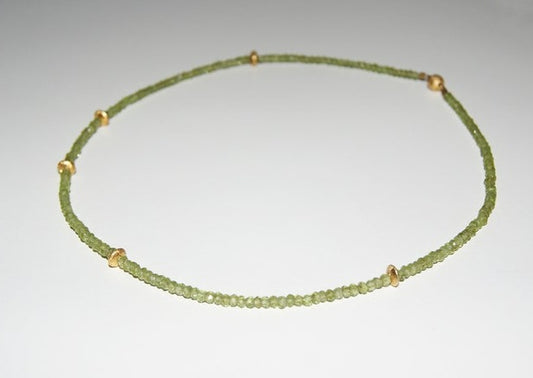 Peridot Collier mit Gelbgold