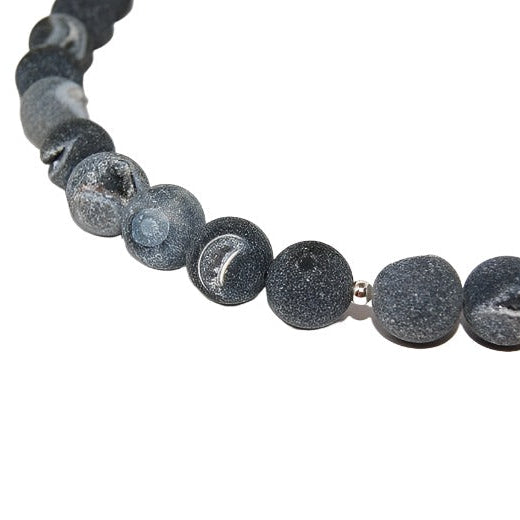 Achat Collier mit 925 Silber