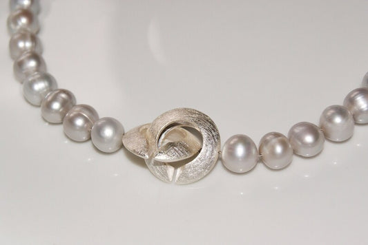 Perlen Collier mit 925 Silber