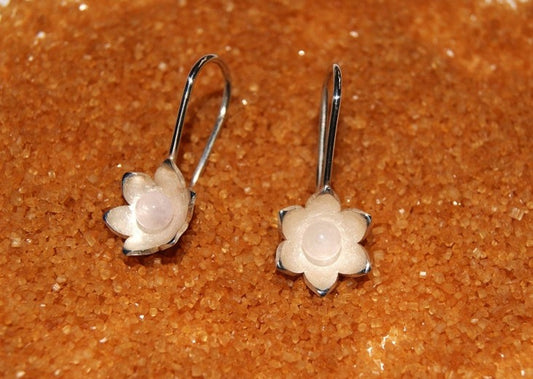 Ohrhänger aus 925 Silber mit Rosenquarz