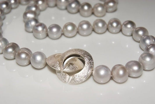 Perlen Collier mit 925 Silber