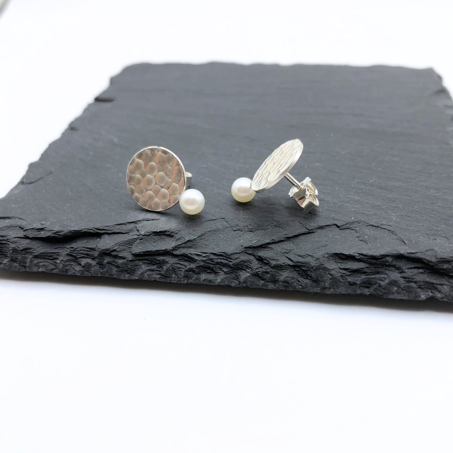 Perlen Ohrstecker Silber