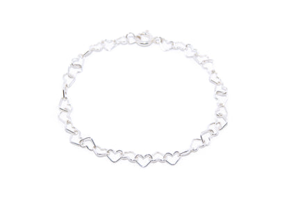 Armband aus 925 Silber Herzchen