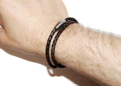 Lederarmband geflochten