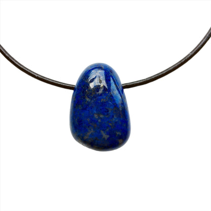 Lapis Lazuli Kette  Edelstein mit Lederband