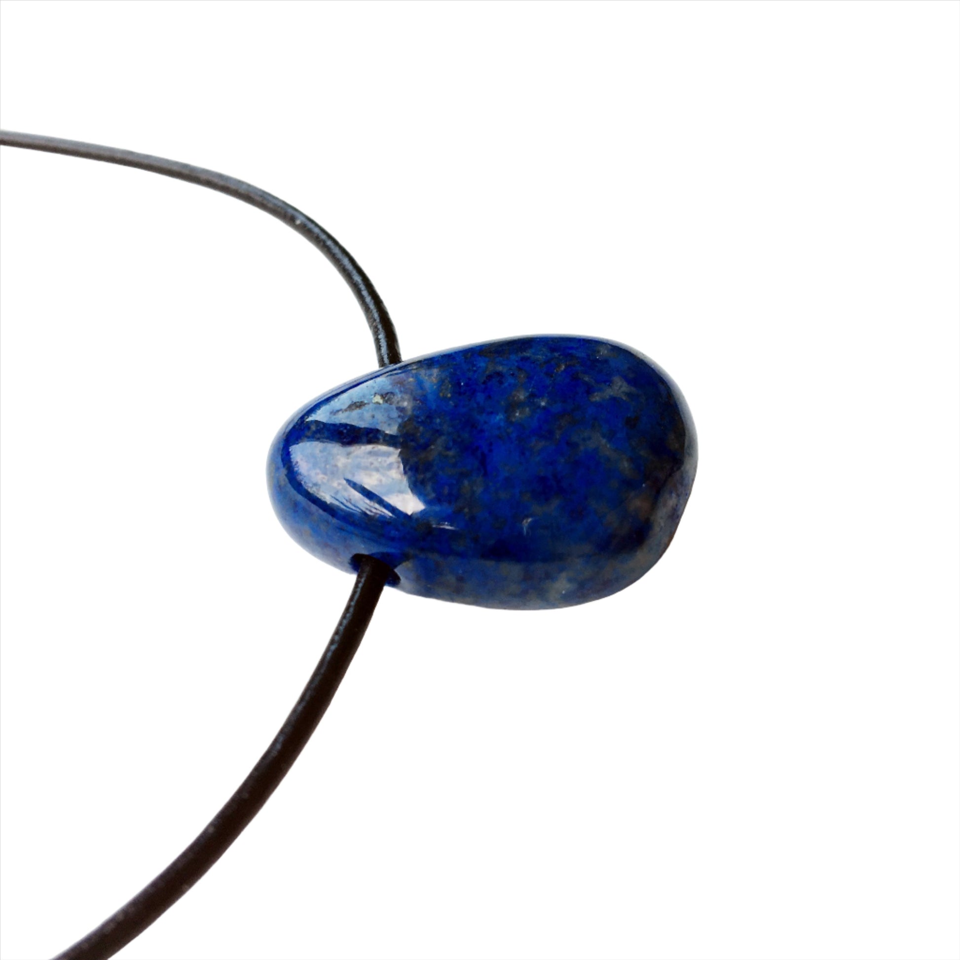 Lapis Lazuli Kette  Edelstein mit Lederband