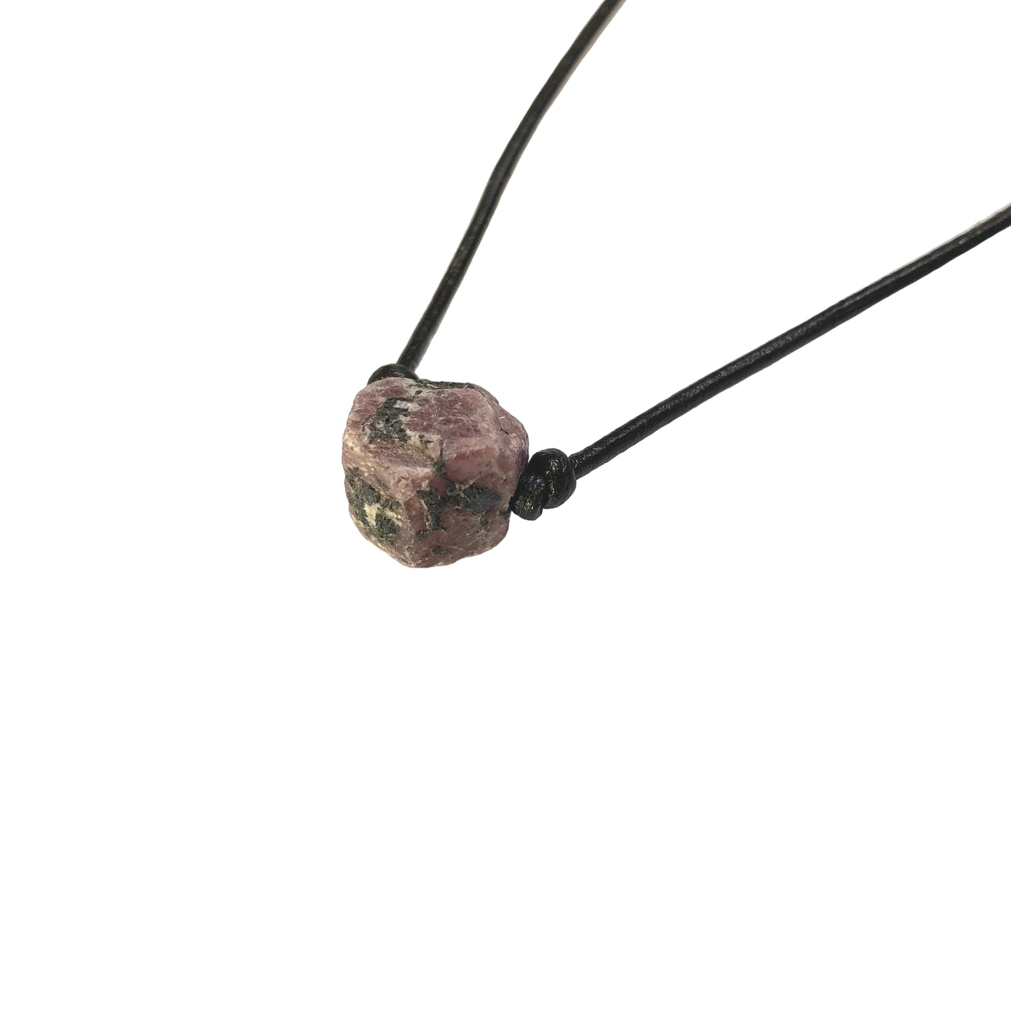 Rubin Kristall Kette Edelstein mit Lederband