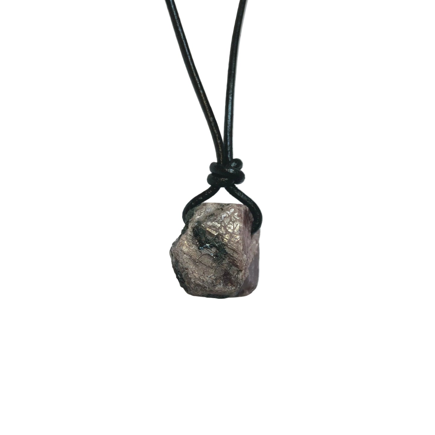 Rubin Rohstein Edelstein Kette mit Lederband
