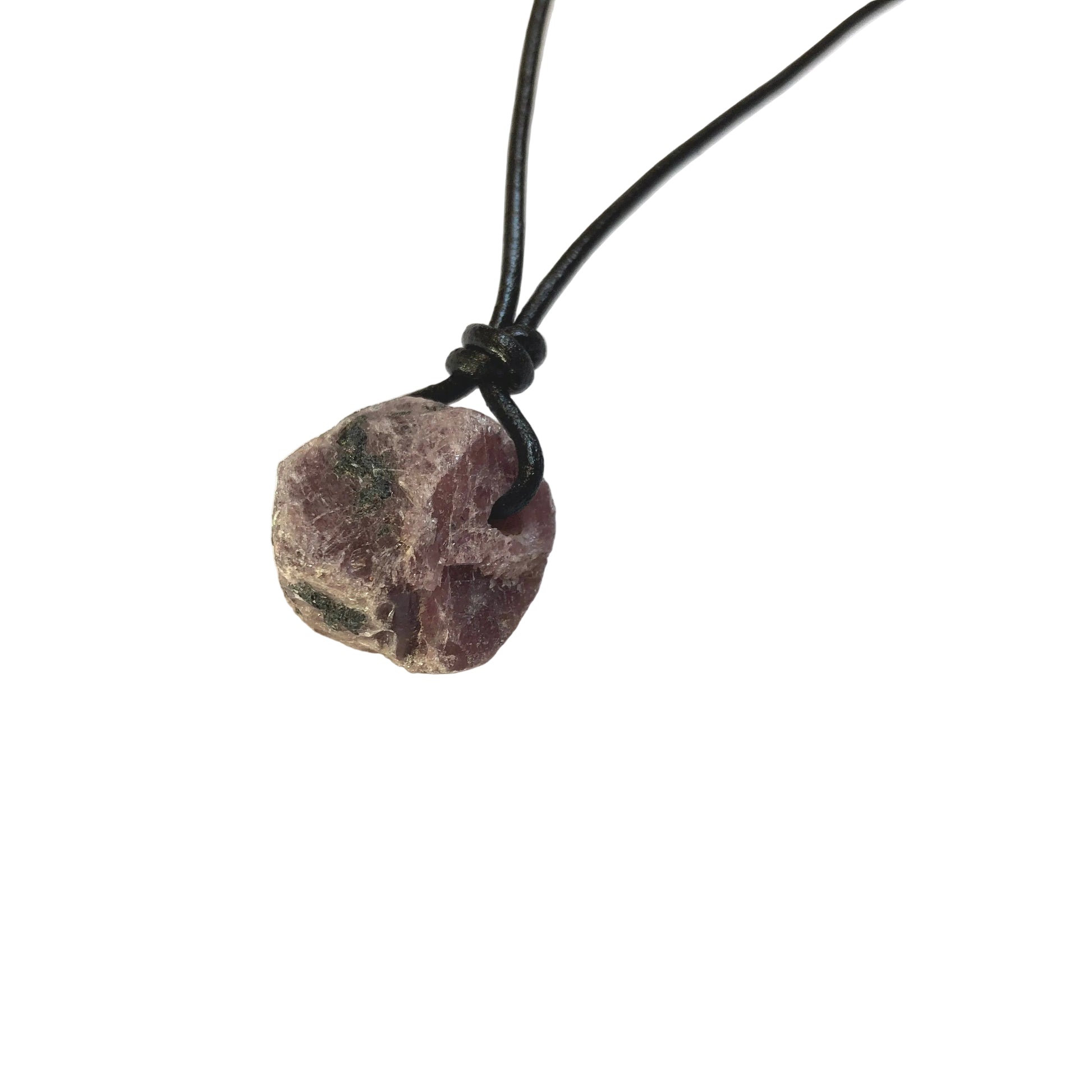 Rubin Rohstein Edelstein Kette mit Lederband