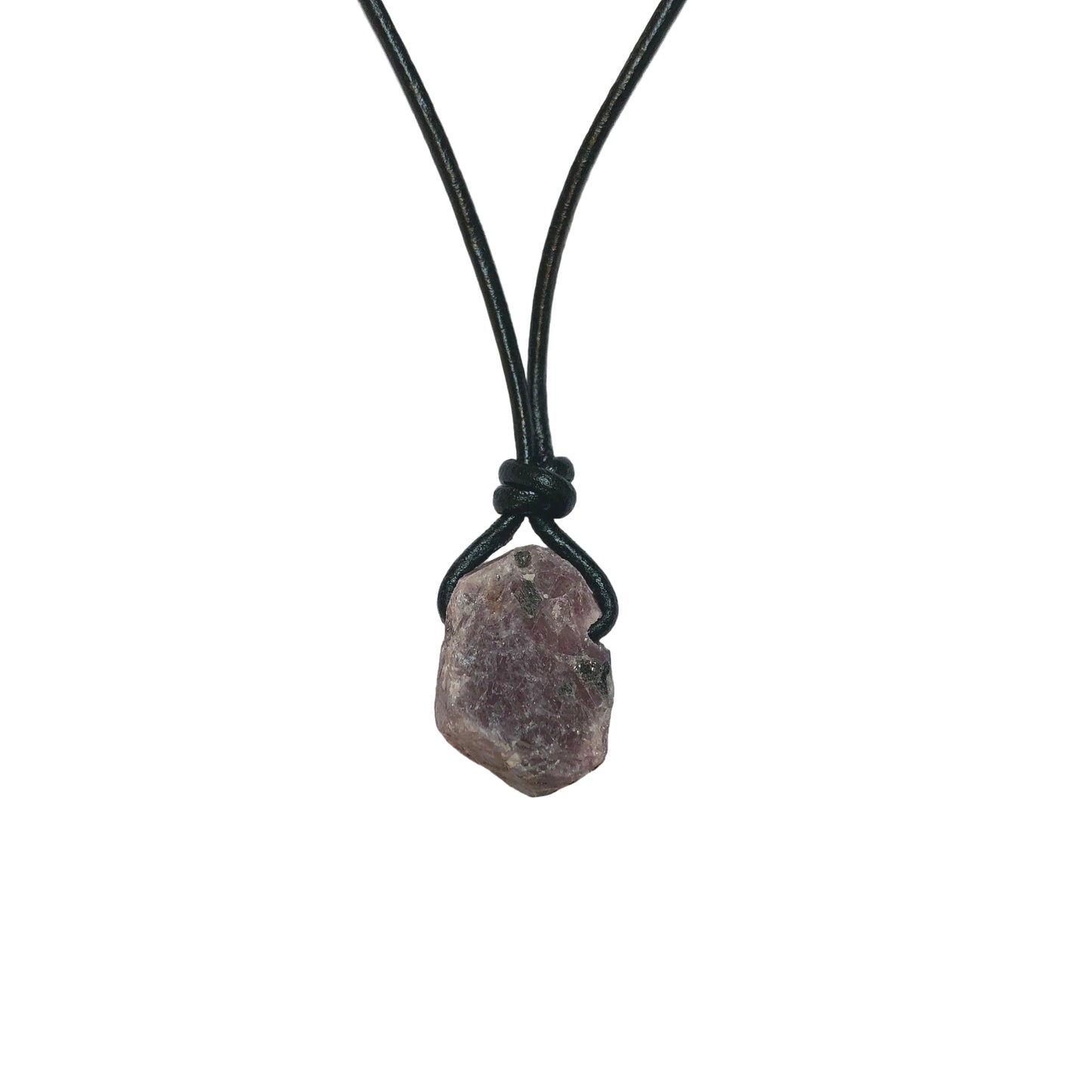 Rubin Rohstein Edelstein Kette mit Lederband