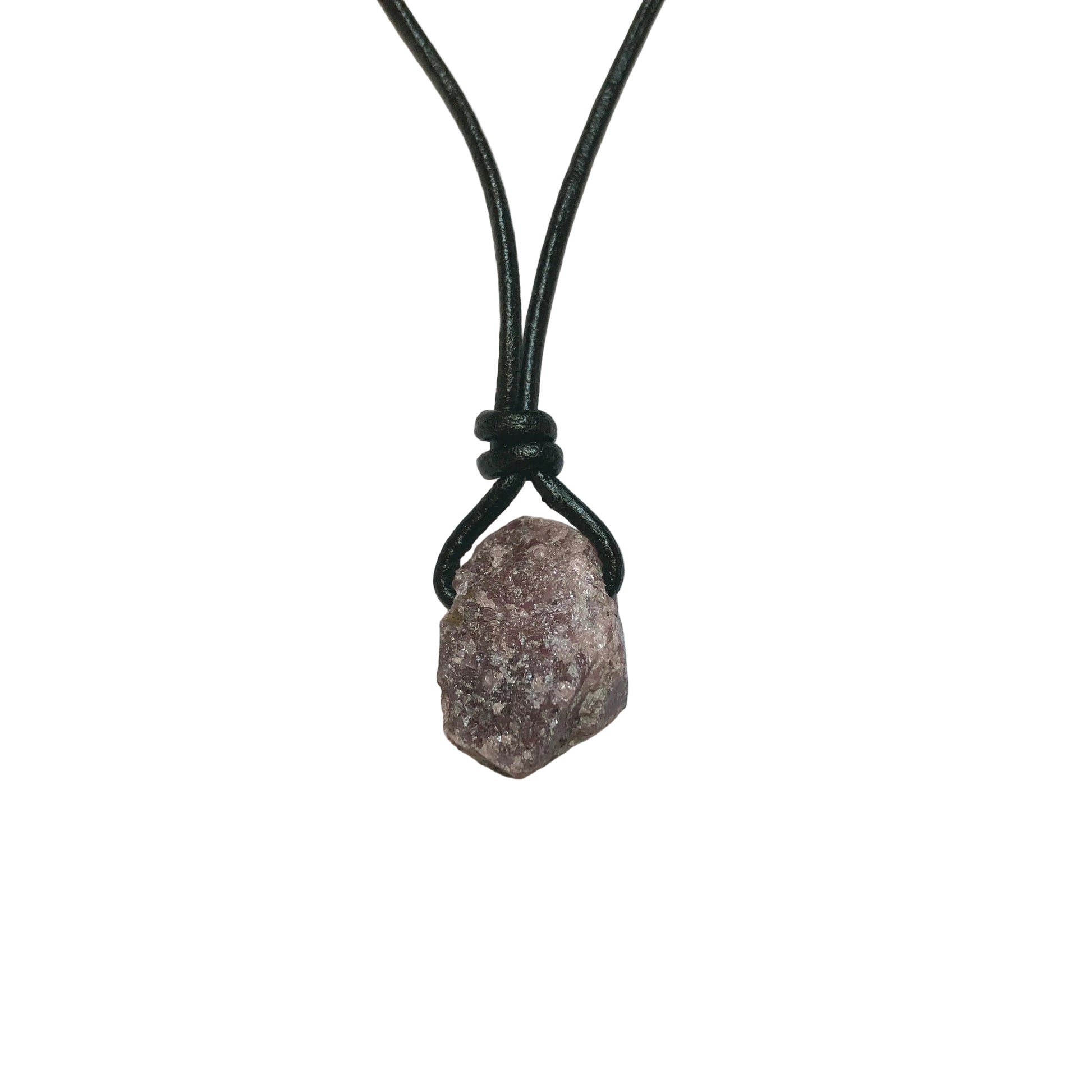 Rubin Rohstein Edelstein Kette mit Lederband