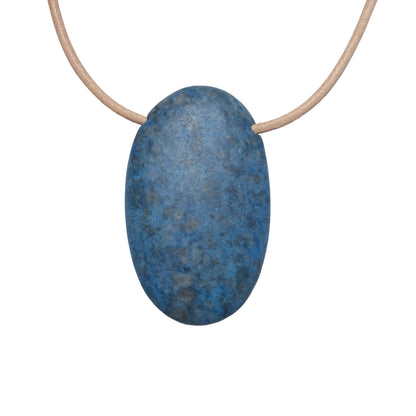 Lapis Lazuli Edelstein Kette mit Lederband