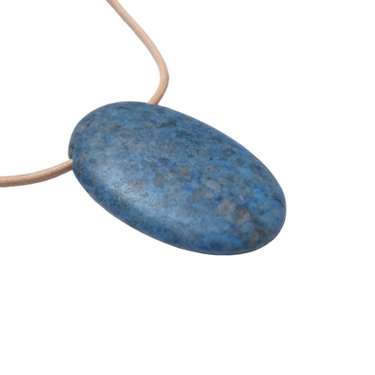 Lapis Lazuli Edelstein Kette mit Lederband