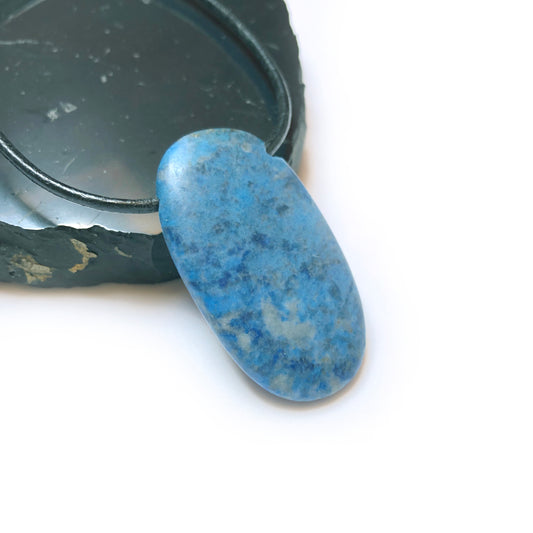 Lapis Lazuli Edelstein Kette mit Lederband