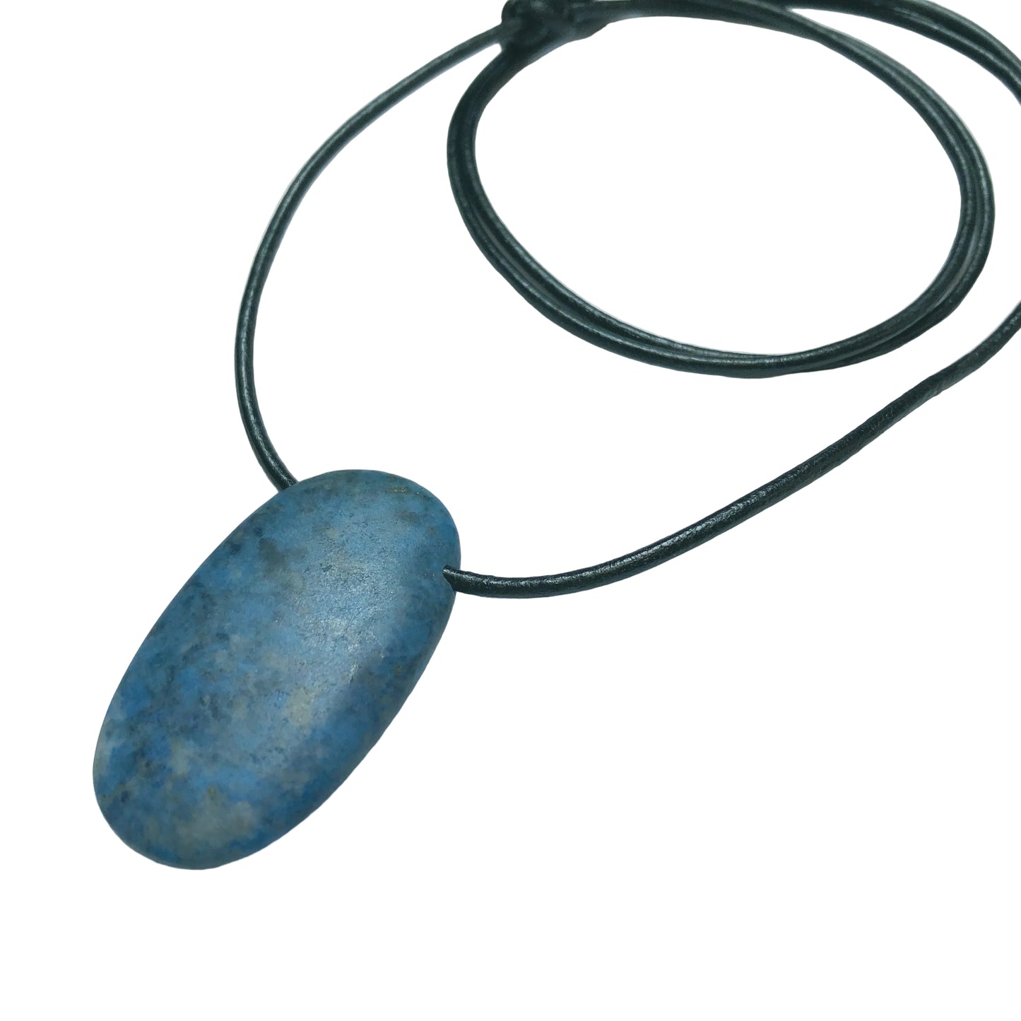 Lapis Lazuli Edelstein Kette mit Lederband