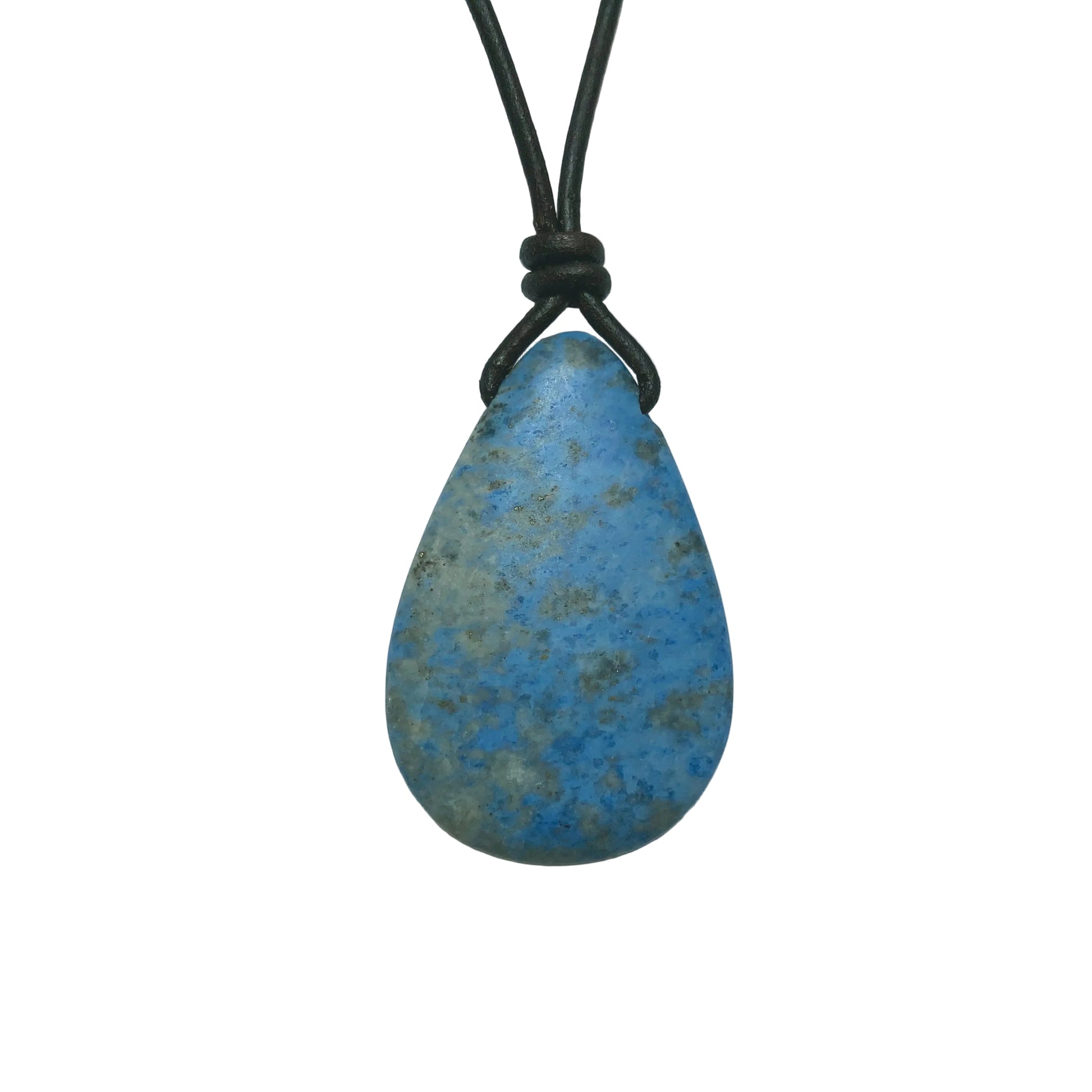 Lapis Lazuli Edelstein Kette mit Lederband