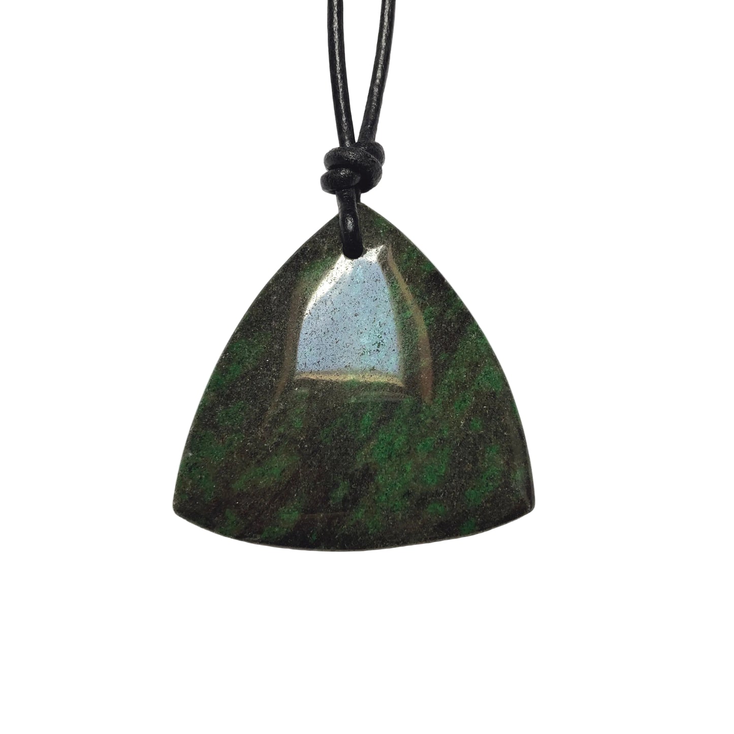 Jade Edelstein Kette mit Lederband