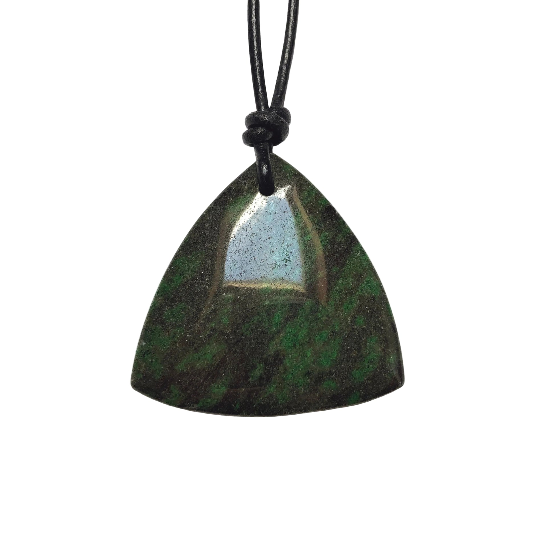 Jade Edelstein Kette mit Lederband