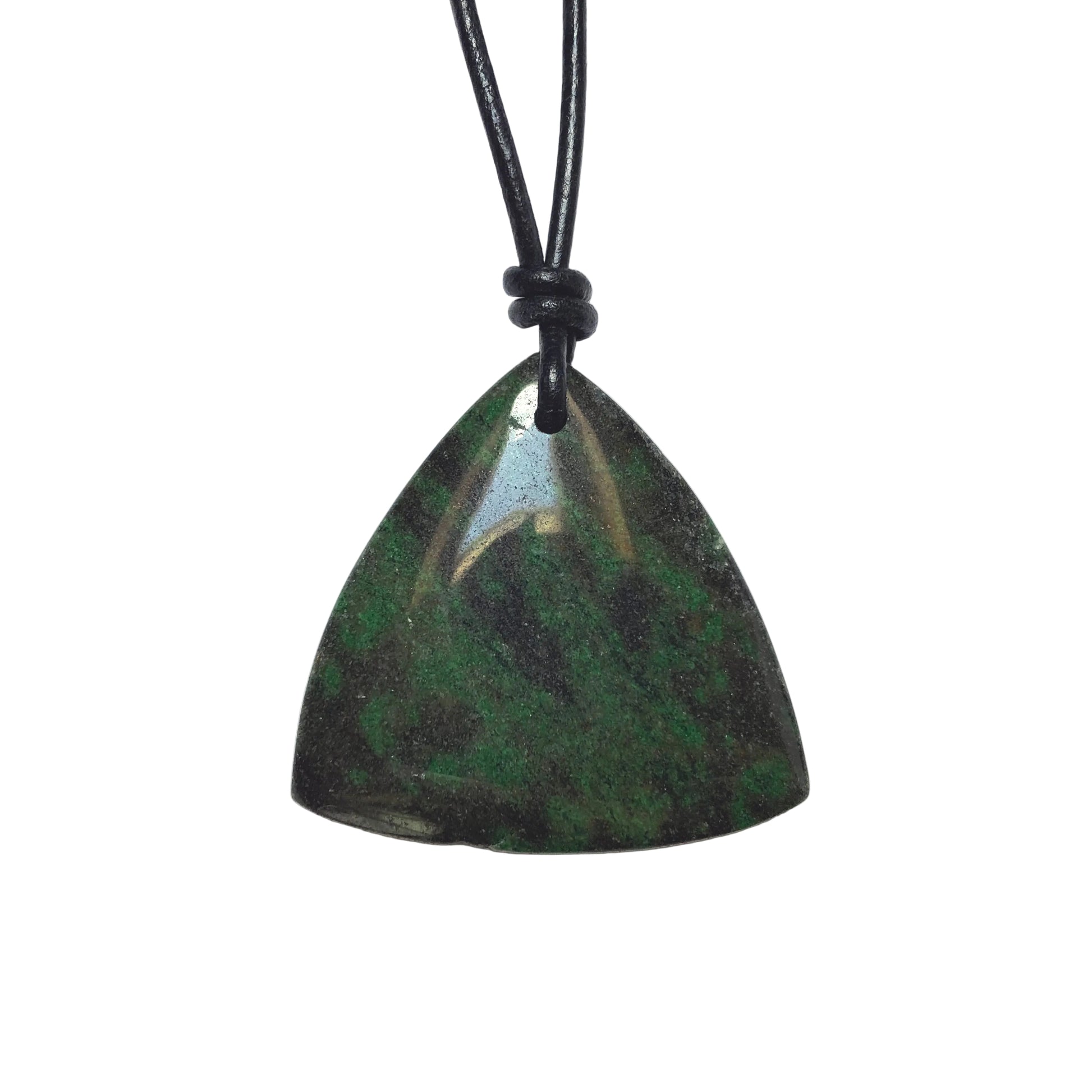 Jade Edelstein Kette mit Lederband
