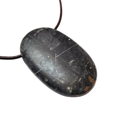 Picasso Jaspis Edelstein Kette mit Lederband