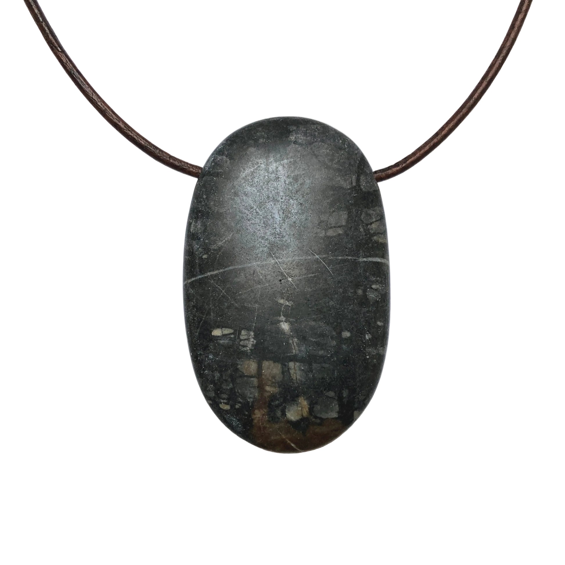 Picasso Jaspis Edelstein Kette mit Lederband