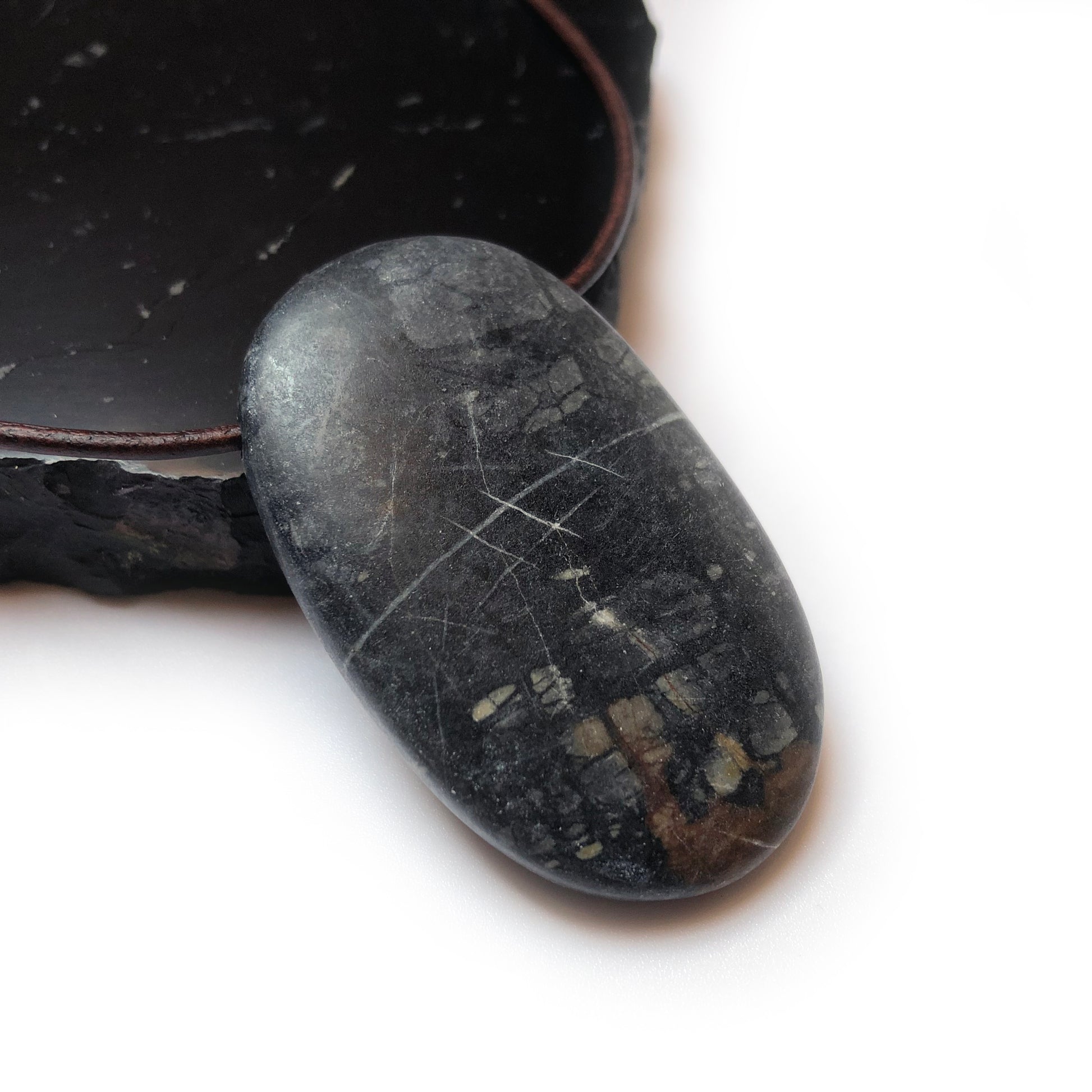 Picasso Jaspis Edelstein Kette mit Lederband