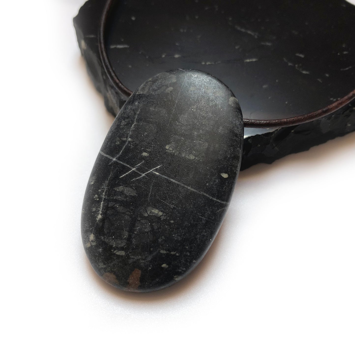 Picasso Jaspis Edelstein Kette mit Lederband