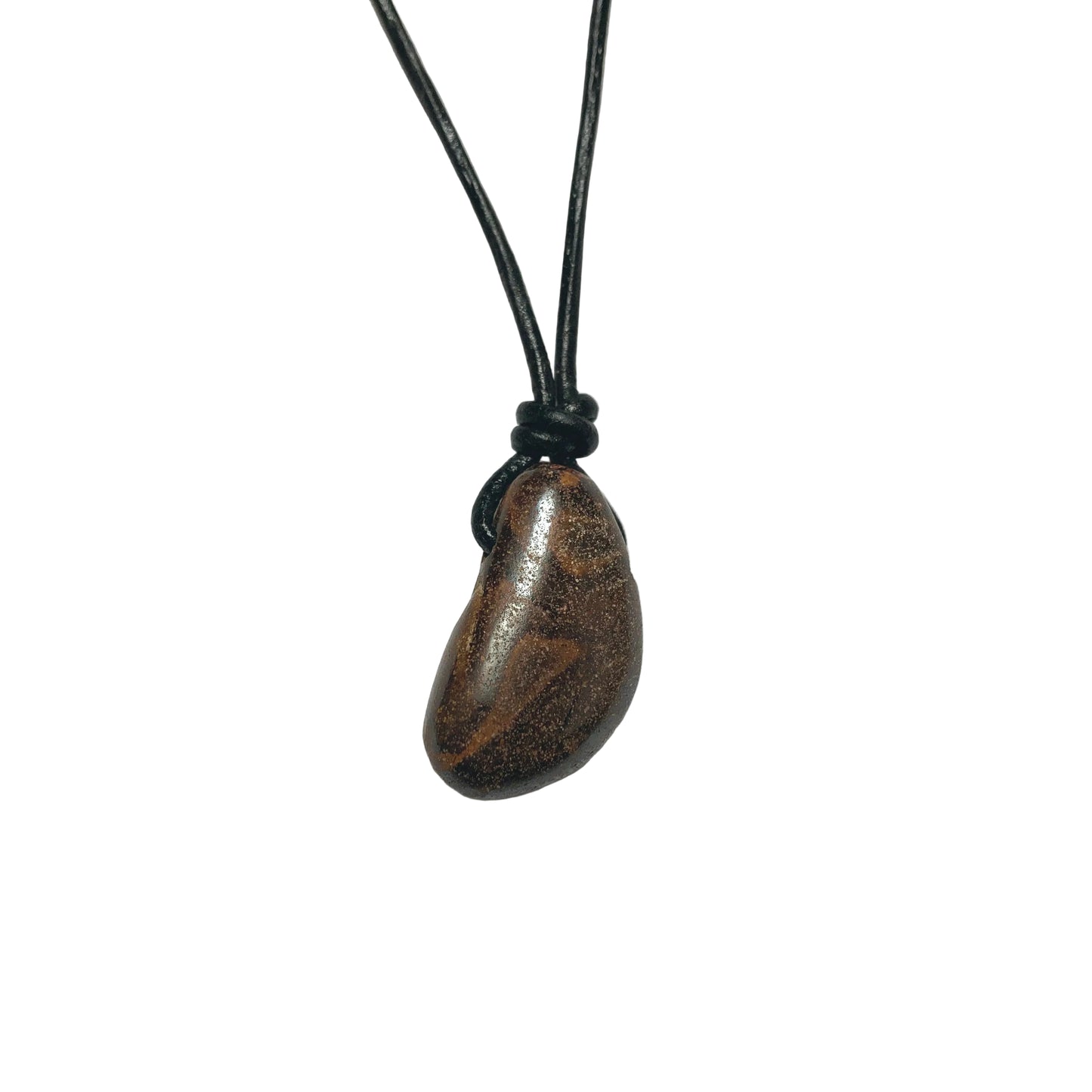 Boulder Opal Edelstein Kette mit Lederband