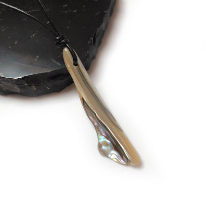 Paua Muschel Kette mit Lederband