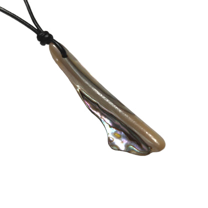 Paua Muschel Kette mit Lederband