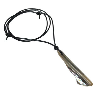 Paua Muschel Kette mit Lederband