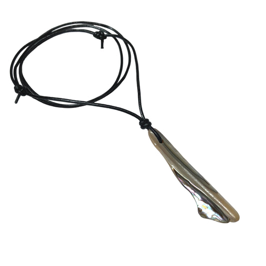 Paua Muschel Kette mit Lederband
